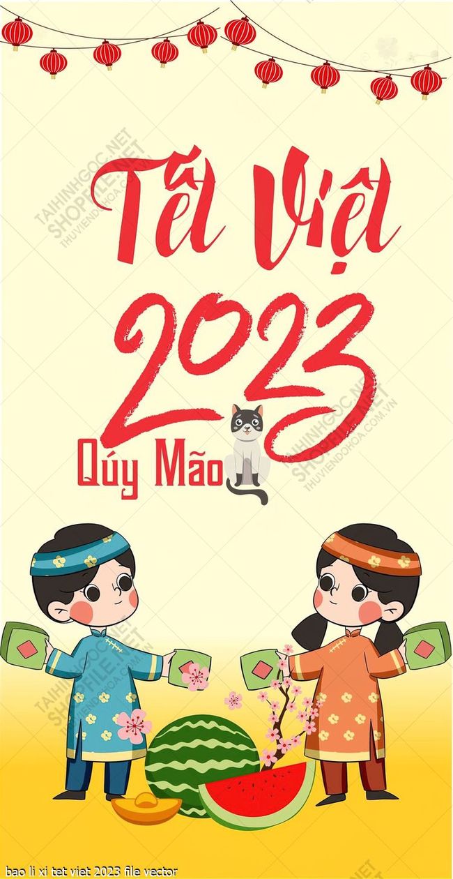 bao li xi tet viet 2023 file vector